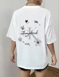 限定①❣️JUNG KOOK【CK★JK 】両面プリントTシャツ