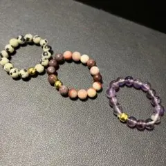 天然石　リングセット