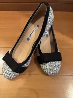 ツイードリボンシューズ