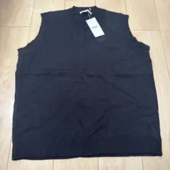 新品ブラック ニットベスト FREEサイズ