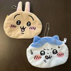 きゃらポシリーズ ちいかわ トレーディングおかおポーチ　ハチワレ　うさぎ　セット