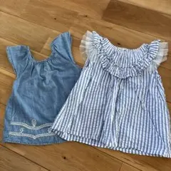 女の子　90㎝ノースリーブ2枚まとめ売り　globalwork、oldnavy