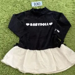 100 ベビードール　ワンピース　ベロア