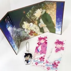 名探偵コナン アートギャラリーコレクション工藤新一、毛利蘭　栞、アクキーセット