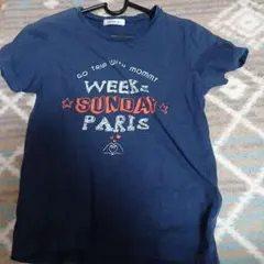 ネイビー Tシャツ GO TRIP WITH MOMMY