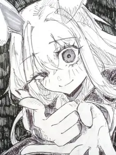 手描きアナログイラスト　東方project鈴仙・優曇華院・イナバ　ファンアート