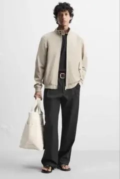 大人気✨ZARA Origins コットンボンバージャケット ベージュ XL