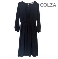 COLZA 長袖ロングワンピース ブラック ハニーズ　アクセ付き フォーマル