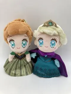 アナ　エルサ　TINY Frozen ぬいぐるみ キーホルダー キーチェーン アナと雪の女王 - エルサ アナ ぬいぐるみキーホルダー キー