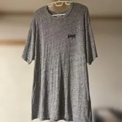 SchottバックプリントTシャツ　霜降り柄　コットン　GRY