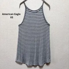 アメリカンイーグル SOFT & SEXY ボーダー キャミソール S 灰 白のサムネイル