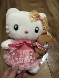 USJ公式ハローキティ ぬいぐるみ ドレス付き