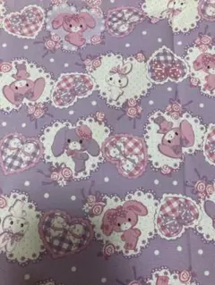 ぼんぼんリボン　オックス　生地