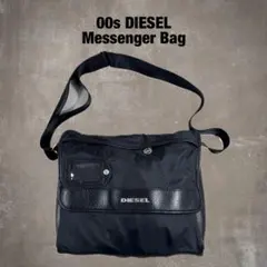 00s DIESEL メタルロゴ メッセンジャーバッグ ショルダーバッグ y2k