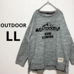 アウトドア トレーナー スウェット 裏起毛 冬 オーバーサイズ ゆるダボ LL