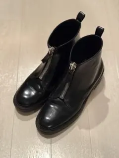ZARA フロントZIPブーツ 黒 37