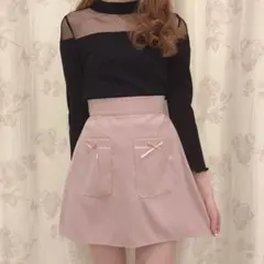 evelyn ポケットリボン台形スカート 量産型