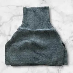 ネックウォーマー グレー ニットマフラー ポンチョ つけ襟 温活 韓国 人気商品