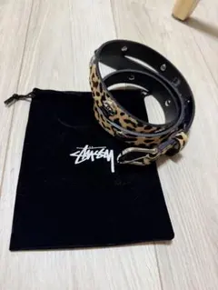 Stussy レオパード柄 ハラコ ベルト - メルカリ