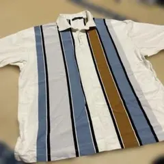 Niko and…ストライプ 半袖ポロシャツ L ゆったりサイズ　中古