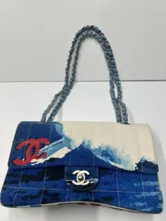 ヴィンテージ希少シャネルCHANELサーフライン波SURF LINEトートバッグ