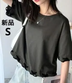 新品☆クラシカルエルフ☆レースアップデザインクロップドＴシャツ半袖☆Sのサムネイル