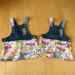 BABY DOLL サロペット ジャンパースカート90cm デニム　ベビド　双子