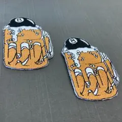 刺繡ワッペン　人気お買い得セット　8ボール　ビール　２枚セット