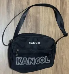 KANGOL ブラック ショルダーバッグ　メッシュポケット