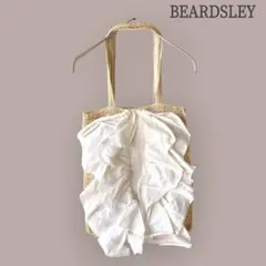 BEARDSLEY フリル 編みトートバッグ かごバッグ 天然素材風 ナチュラルのサムネイル