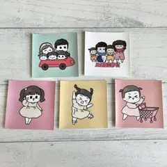 ひろぴーファミリー ステッカー5枚セット