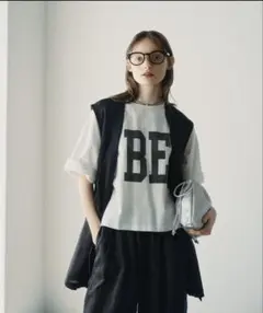 pual ce cin スーピマコットンBIGロゴショートTシャツのサムネイル