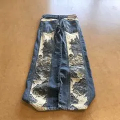 や*ー様 US(アス) ビンテージデニム転写パンツ - メルカリ