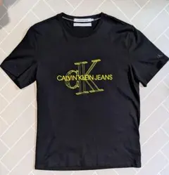【Mサイズ】カルバンクライン　刺繍ロゴ　ブラック　Tシャツ
