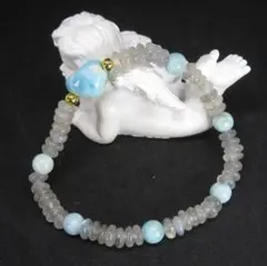 ハート型ラリマー☆デザインブレス