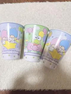 サンリオ リトルツインスターズ けろけろけろっぴ メラミンカップ 3点セット