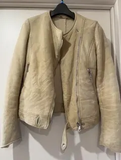 Maison Martin Margiela ベージュ レザージャケット Sのサムネイル