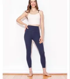 PUREFLOW ANKLE CROPS, IRIS BLUE ヨガレギンスxs