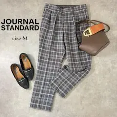 【JOURNAL STANDARD】チェック柄 テーパードパンツ M