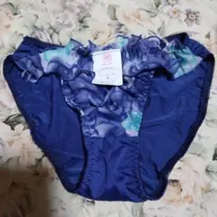 ネイビー フリル付きふりるショーツ Lサイズ新品