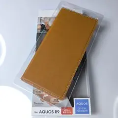 AQUOS R9 手帳型ケース キャメル 945