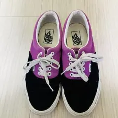 VANS 黒/紫 スニーカー　サイズ26，5