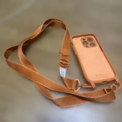 <iPhone 14 Pro>iFace ストラップ付きオレンジ