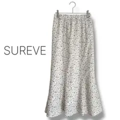 【シュリーブ】フレアスカート　Aライン　ロング　総柄　花柄　ギャザー　かわいい
