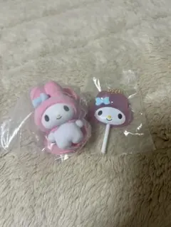 カラフルカラビナマスコットチャーム　カラフルキャンディチャーム　マイメロセット