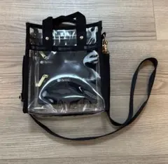 レスポートサック　クリアミニトートバッグ　ショルダーバッグ　ブラック