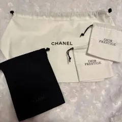 新品　シャネル　ディオール　巾着袋　ポーチ　ノベルティ　合計4枚