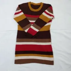 クールカレアン　ストライプ柄長袖チュニック 38サイズ