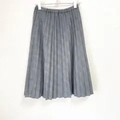 ユニクロ✨グレー チェック柄 プリーツスカート160 UNIQLO 女性Ｓにも