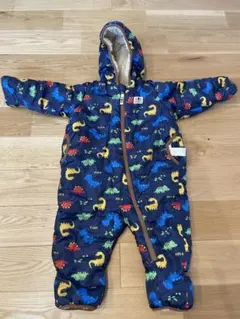 【ミキハウスホットビスケッツ】美品　ジャンプスーツ　恐竜柄